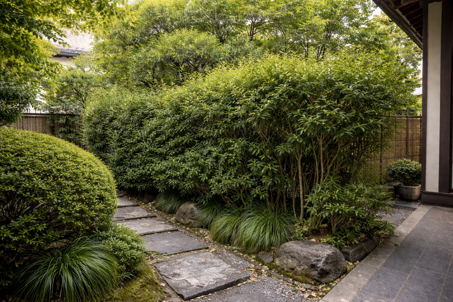 剪定 Before｜枝葉が伸びて込み合っている状態