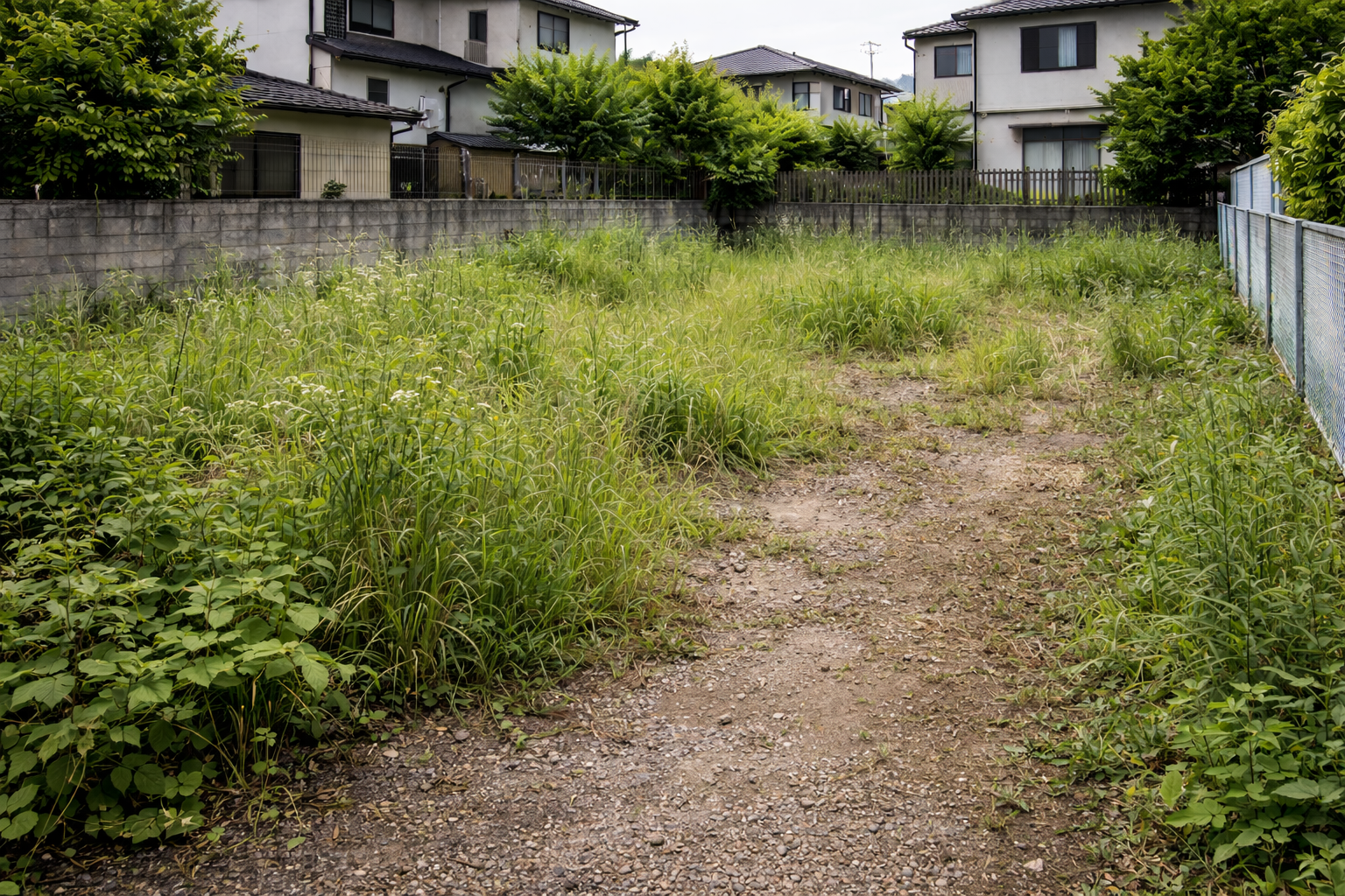 防草シート Before｜雑草が生えやすい地面の状態
