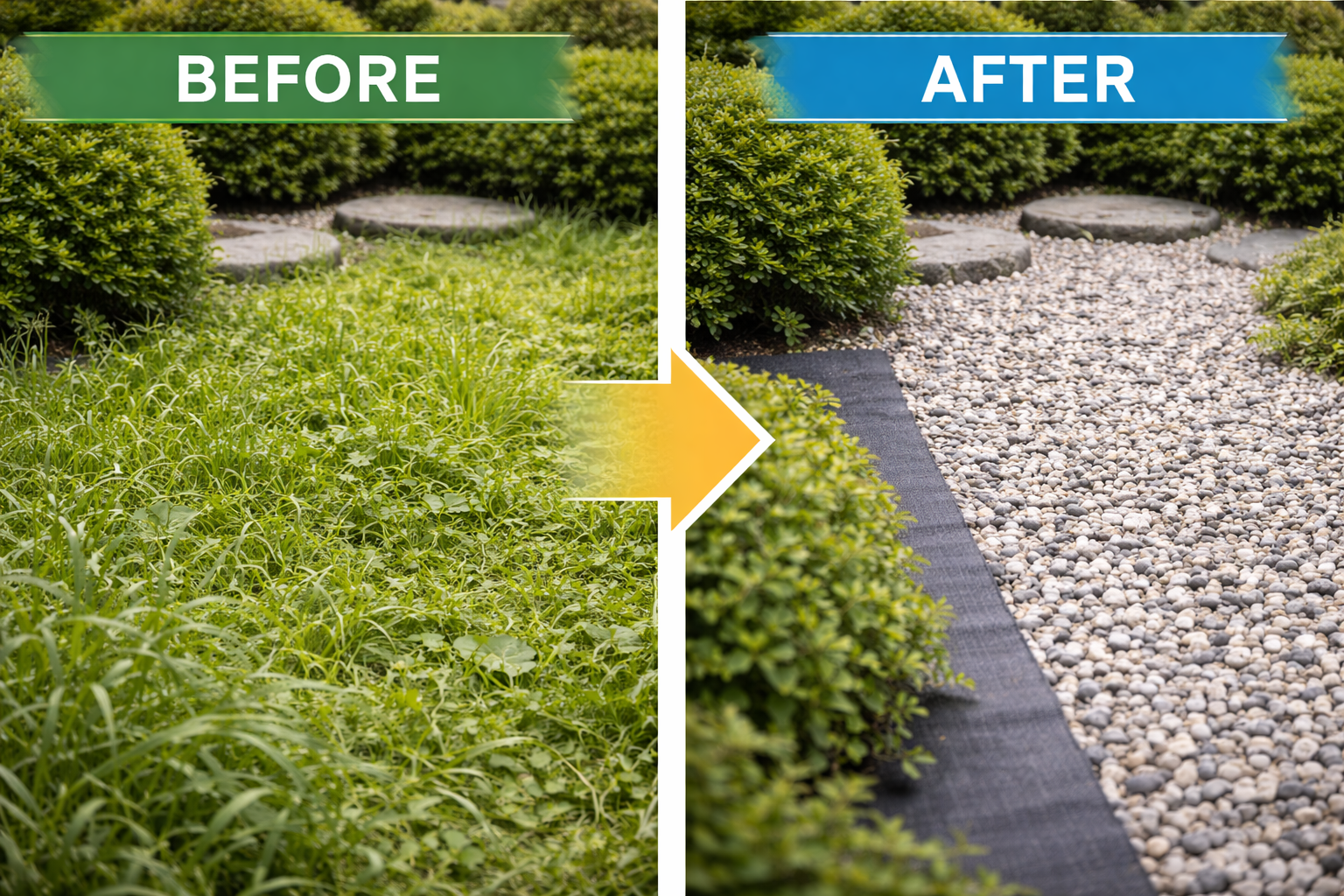 庭の手入れのビフォーアフター